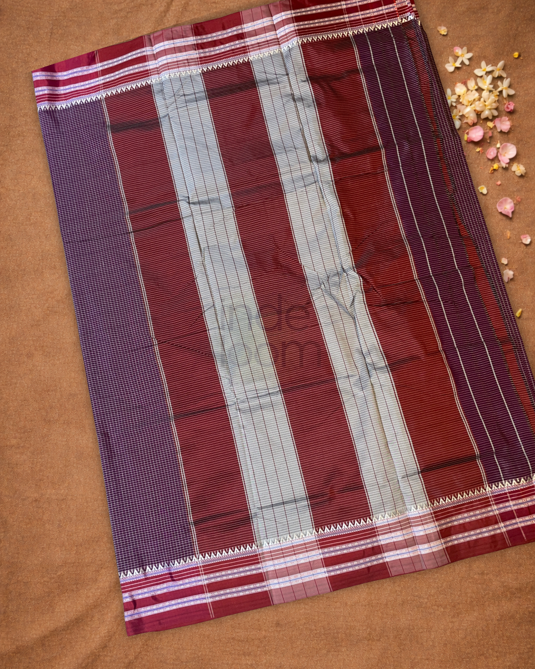 Traditional Ilkal Cotton Silk Viscose Saree  |  Berry Pink