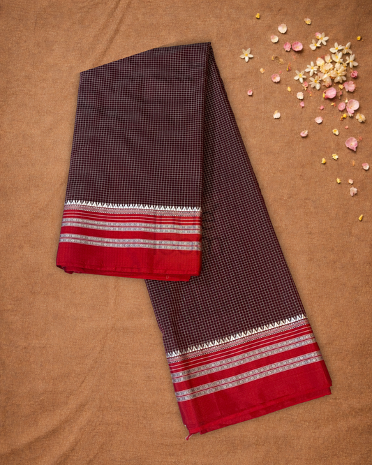 Ilkal Saree in Ruby Red
