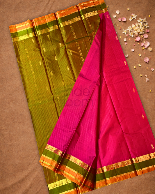 Kanjivaram Saree With Deep Pink