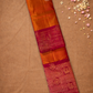 Silk Mark Certified Handloom Kanjivaram Silk Saree  |  Fire Orange