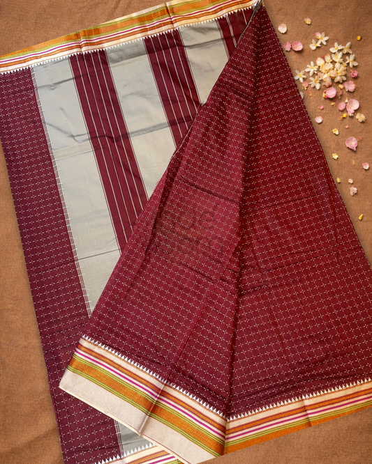Ilkal Saree in Apple Red