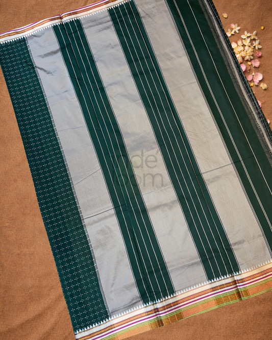 Ilkal Saree in Army Green