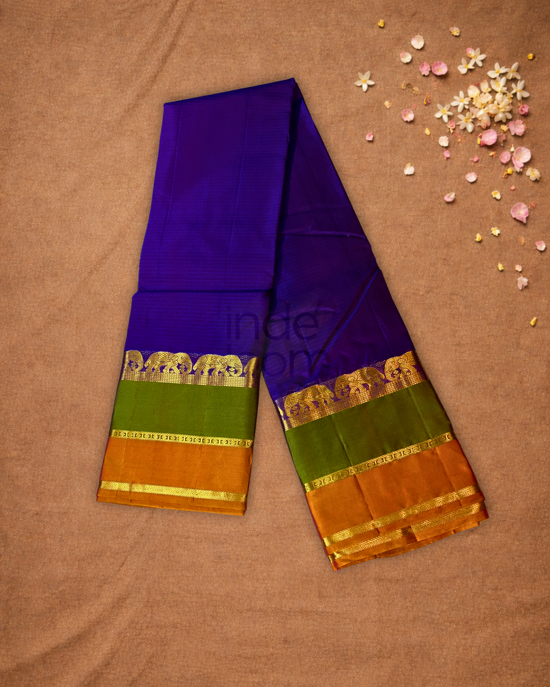 Kanjivaram Saree With Navy Blue