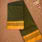 Traditional Ilkal Cotton Silk Viscose Saree  |  Army Green