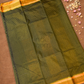Traditional Ilkal Cotton Silk Viscose Saree  |  Army Green
