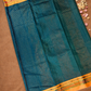 Traditional Ilkal Cotton Silk Viscose Saree  |  Deep Teal