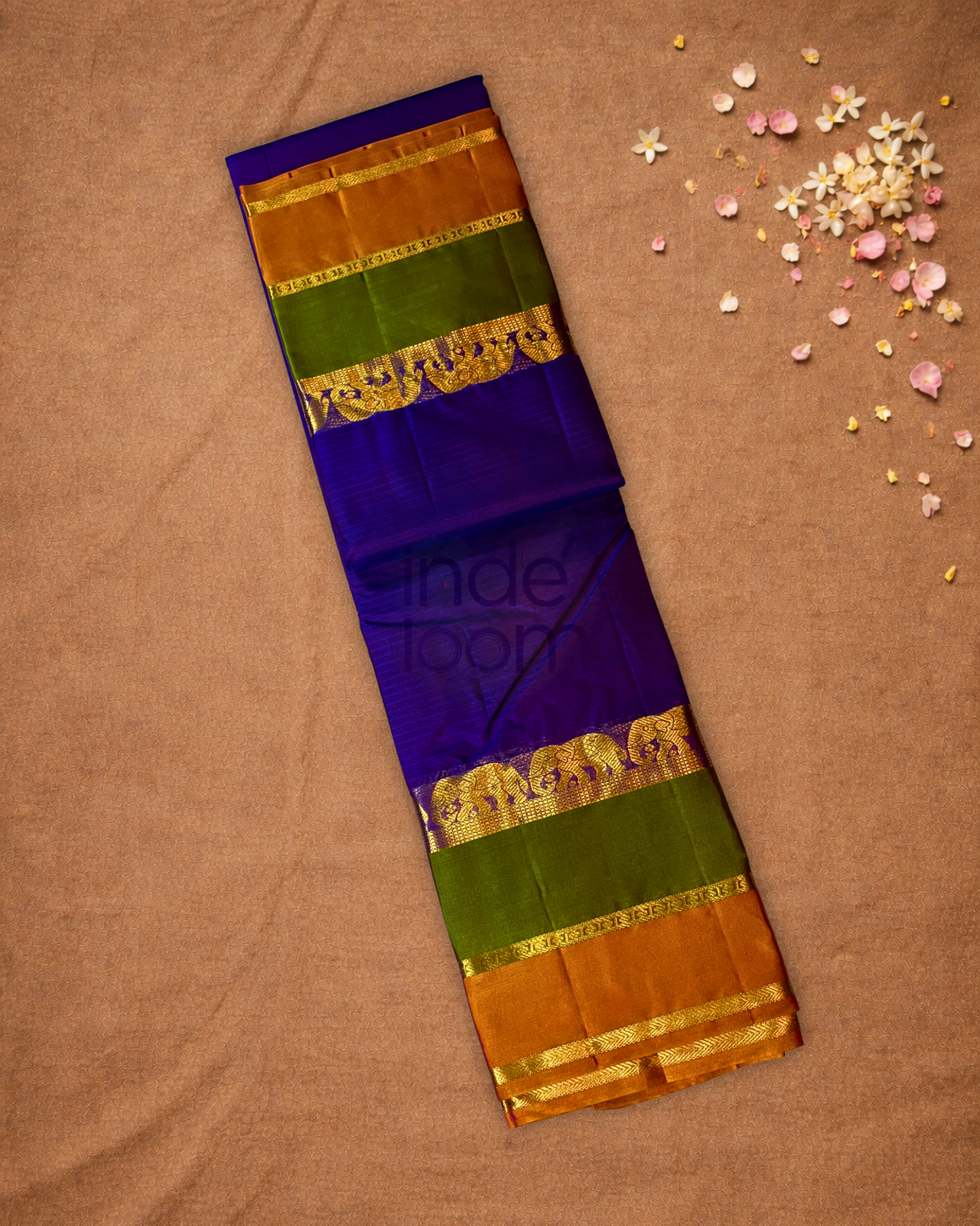 Kanjivaram Saree With Navy Blue