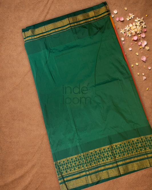 Ilkal Saree in Carrot Orange