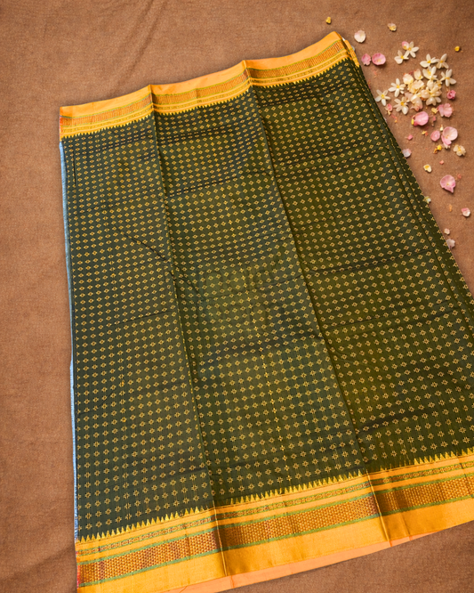 Ilkal Saree in Lawn Green