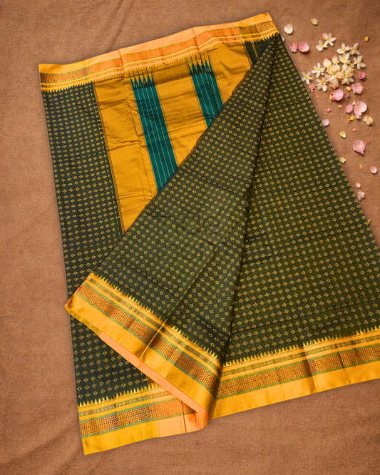 Ilkal Saree in Lawn Green
