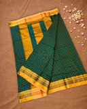 Traditional Ilkal Cotton Silk Viscose Saree  |  Deep Teal