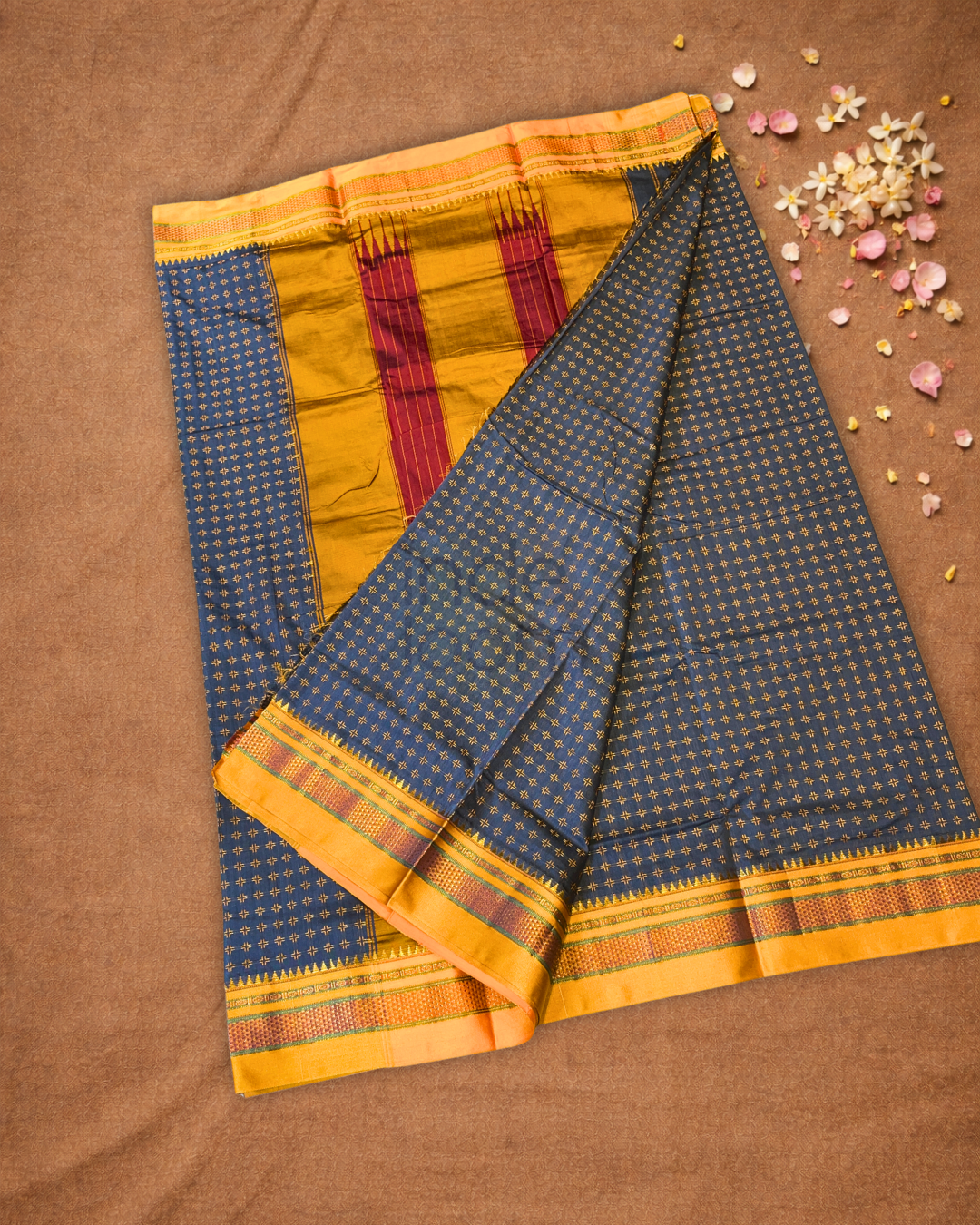 Ilkal Saree in Pigeon Blue