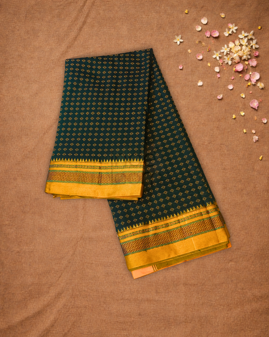 Ilkal Saree in Dark Green