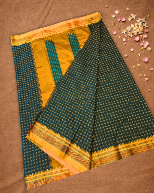 Ilkal Saree in Dark Green
