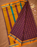 Traditional viscose Saree  |  Eggplant Purple