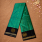 Handloom Kanjivaram Silk Saree  |  Peacock Teal