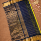 Handloom Korvai Silk Cotton Saree  |  Lime Green