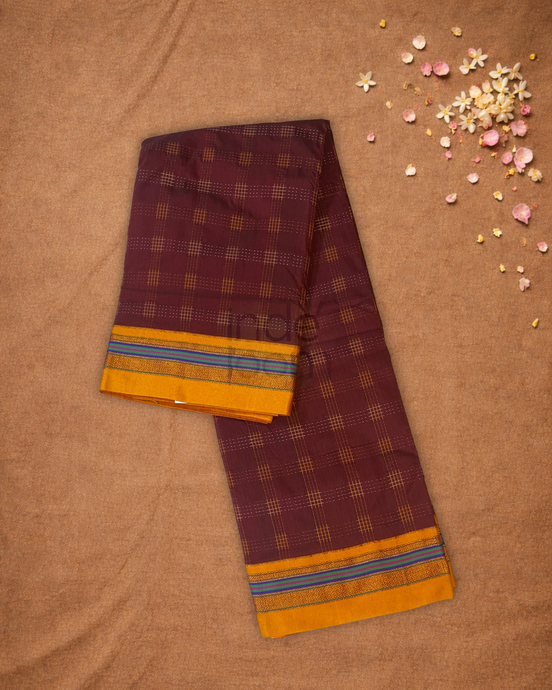 Traditional Ilkal Cotton Silk Viscose Saree  |  Wine Red