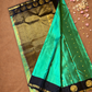 Handloom Kanjivaram Silk Saree  |  Peacock Teal