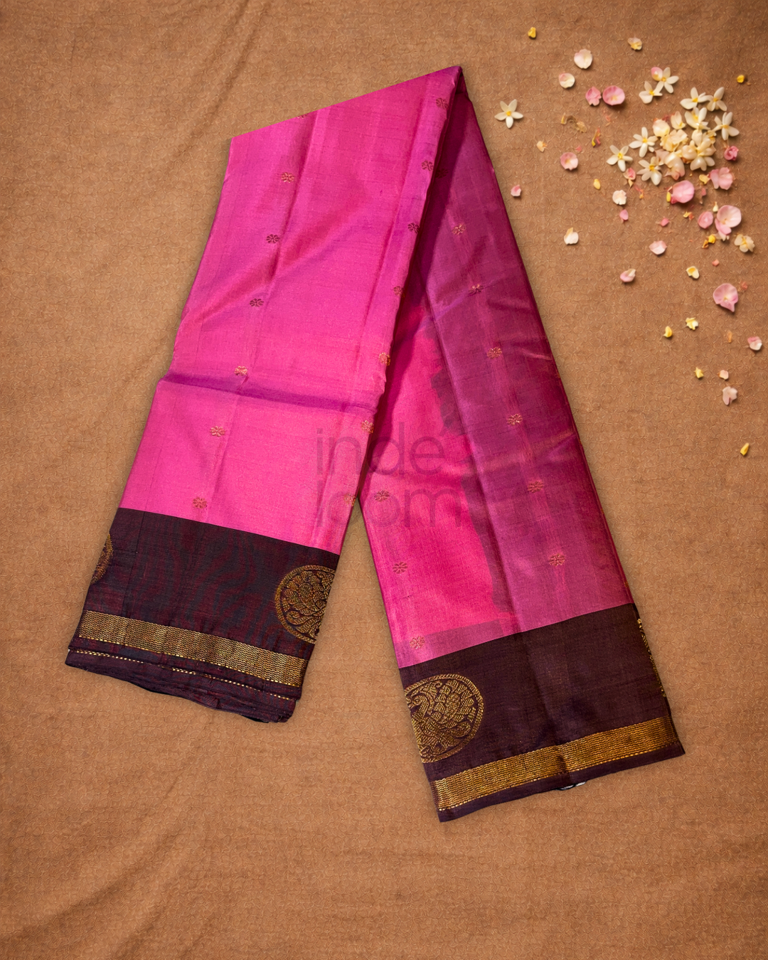 Kanjivaram Saree With Bright Pink