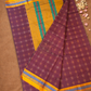 Traditional Ilkal Cotton Silk Viscose Saree  |  Wine Red