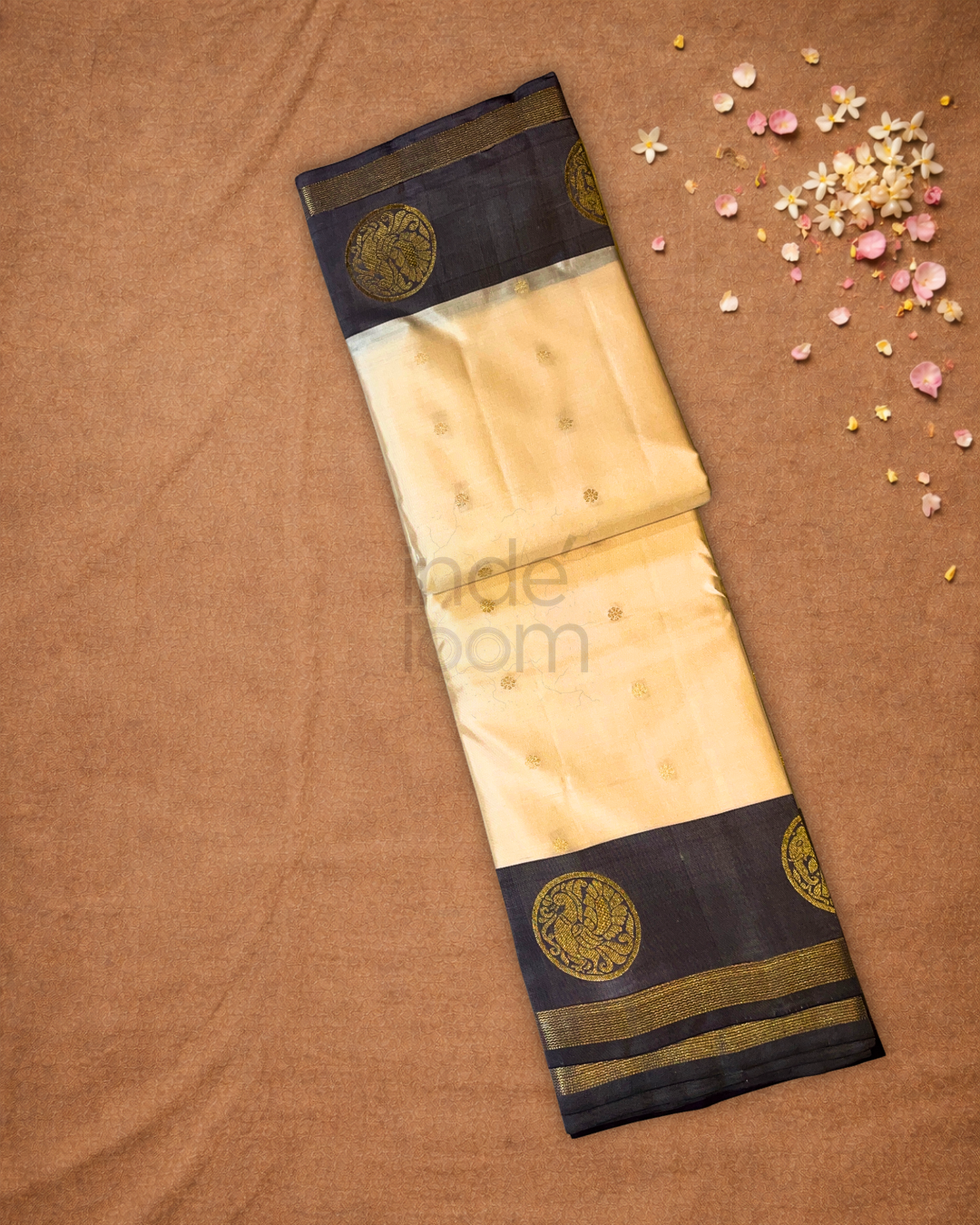 Kanjivaram Saree With Linen White