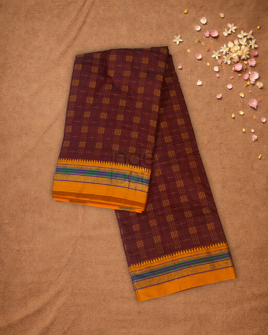 Traditional viscose Saree  |  Wine Red