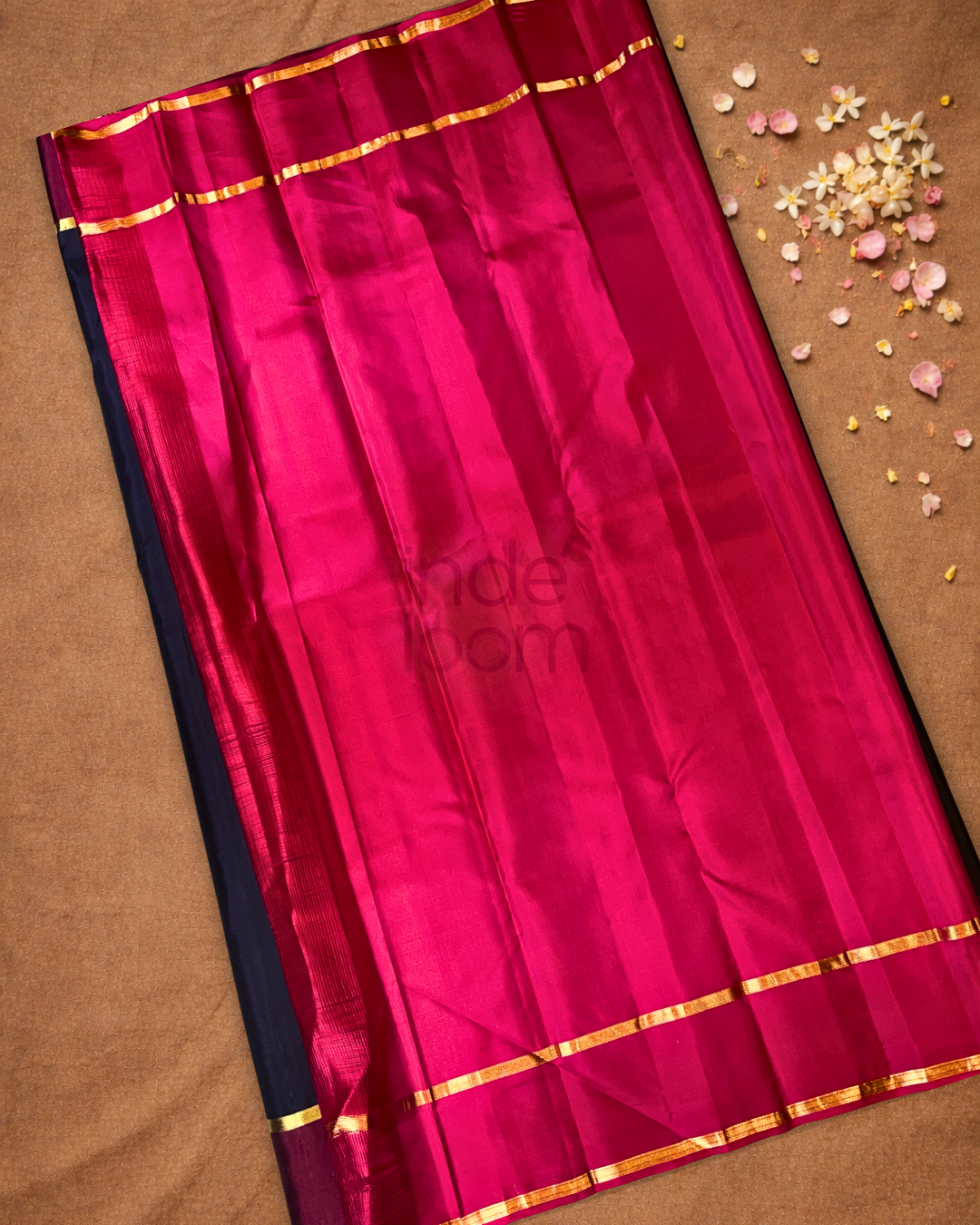 Handloom Kanjivaram Silk Saree  |  Eggplant Purple