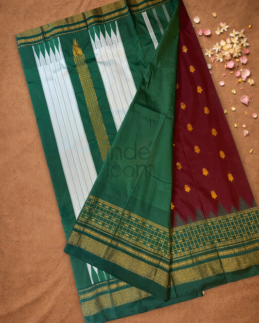 Ilkal Saree in Maroon Red
