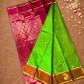 Handloom Kanjivaram Silk Saree  |  Lime Green