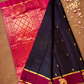Handloom Kanjivaram Silk Saree  |  Eggplant Purple