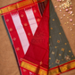 Traditional Ilkal Cotton Silk Viscose Saree  |  Taupe Grey