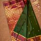 Silk Mark Certified Handloom silk Saree  |  Army Green
