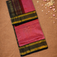 Handloom Korvai Silk Cotton Saree  |  Blush Pink