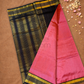 Handloom Korvai Silk Cotton Saree  |  Blush Pink