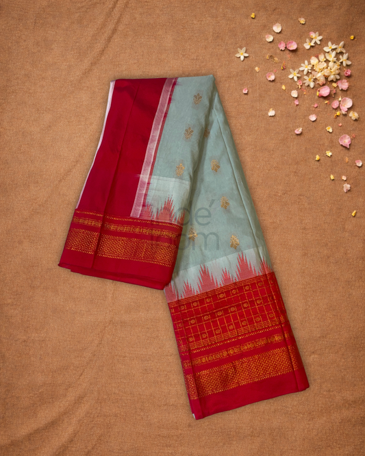 Ilkal Saree in Apple Red