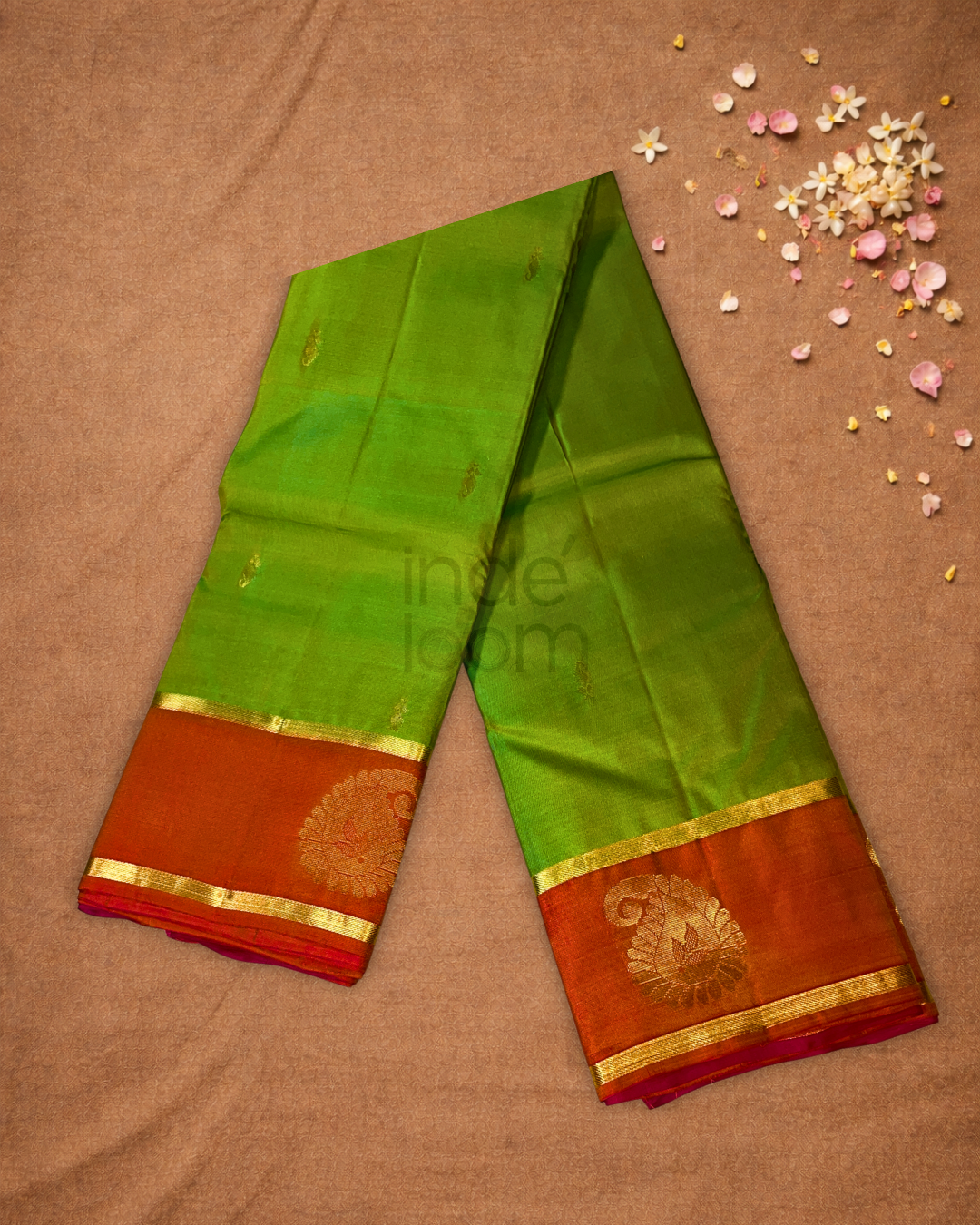 Kanjivaram Saree With Lime Green