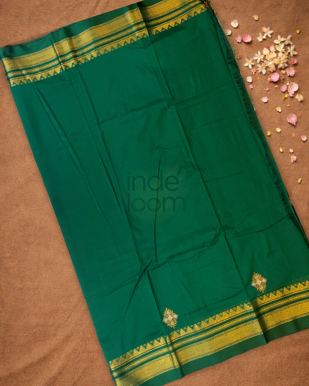 Traditional Ilkal Cotton Silk Viscose Saree  |  Espresso Brown