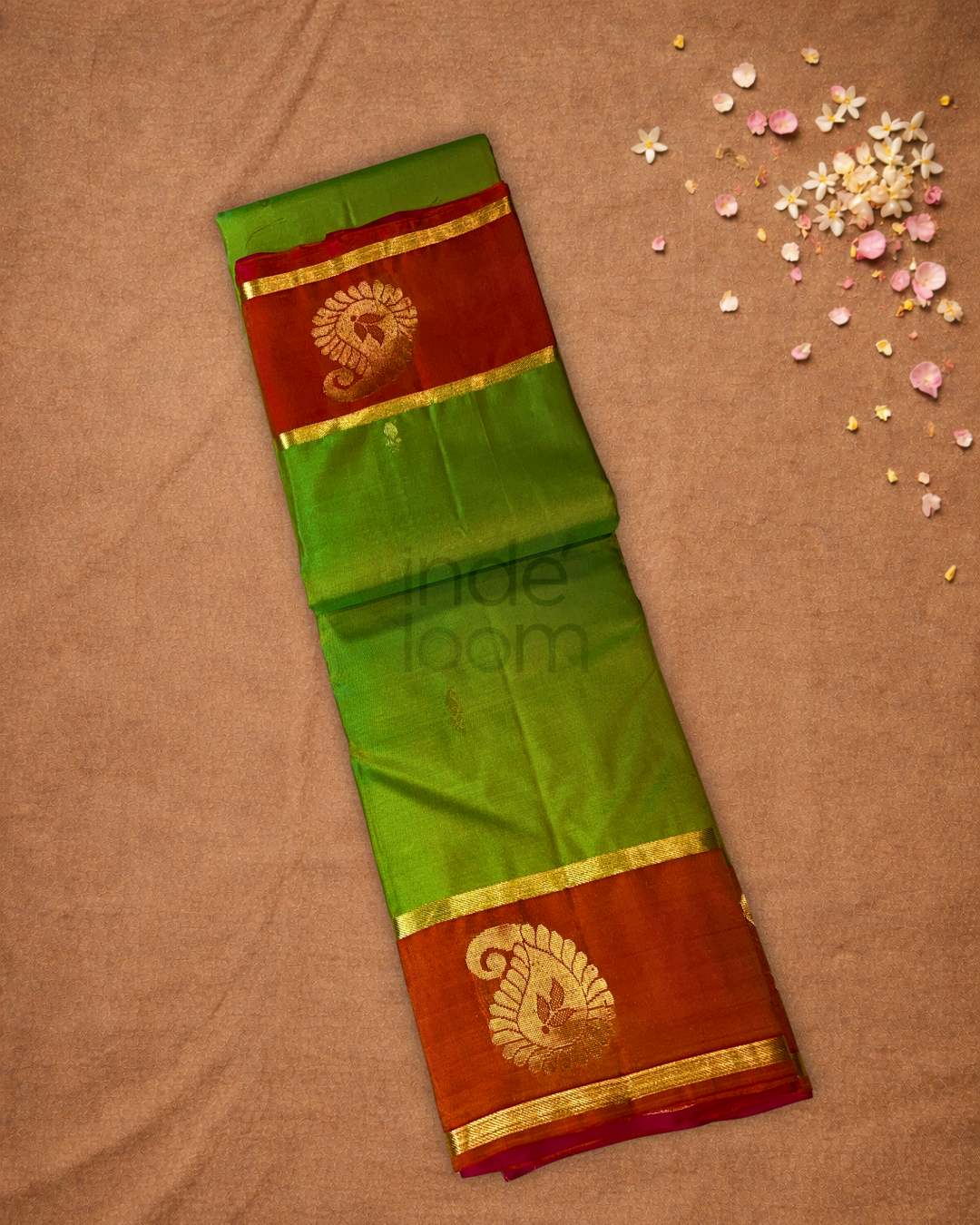 Kanjivaram Saree With Lime Green