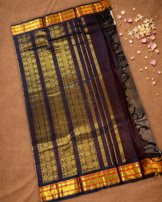 Pure Handloom Korvai Saree | Pista Green