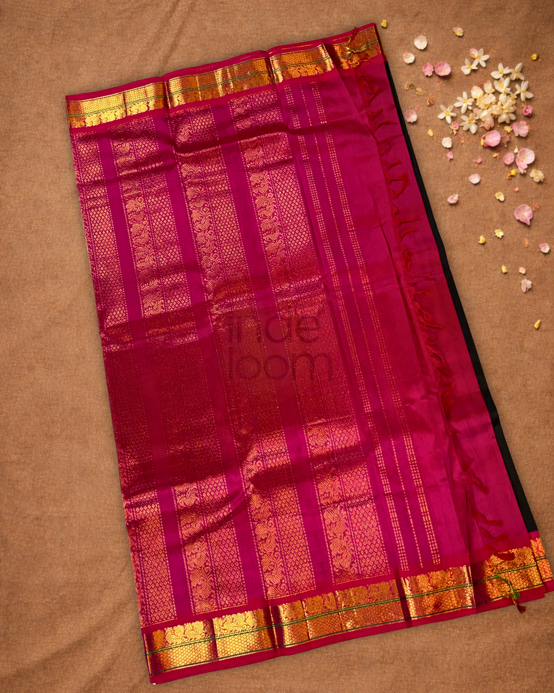 Pure Handloom Korvai Saree | True Black