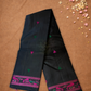 Silk Mark Certified Handloom Kanjivaram Silk Saree  |  Midnight Black
