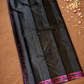 Silk Mark Certified Handloom Kanjivaram Silk Saree  |  Midnight Black