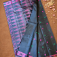 Silk Mark Certified Handloom Kanjivaram Silk Saree  |  Midnight Black