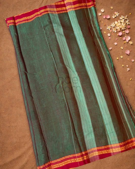 Ilkal Saree in Kakhi Green