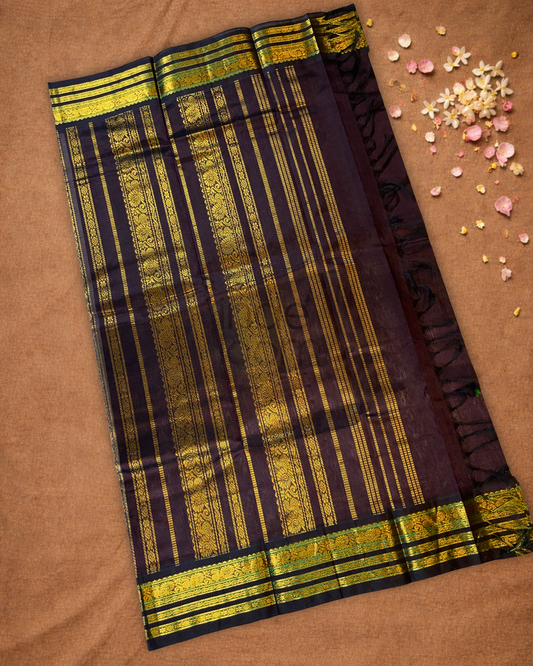Pure Handloom Korvai Saree | Pista Green
