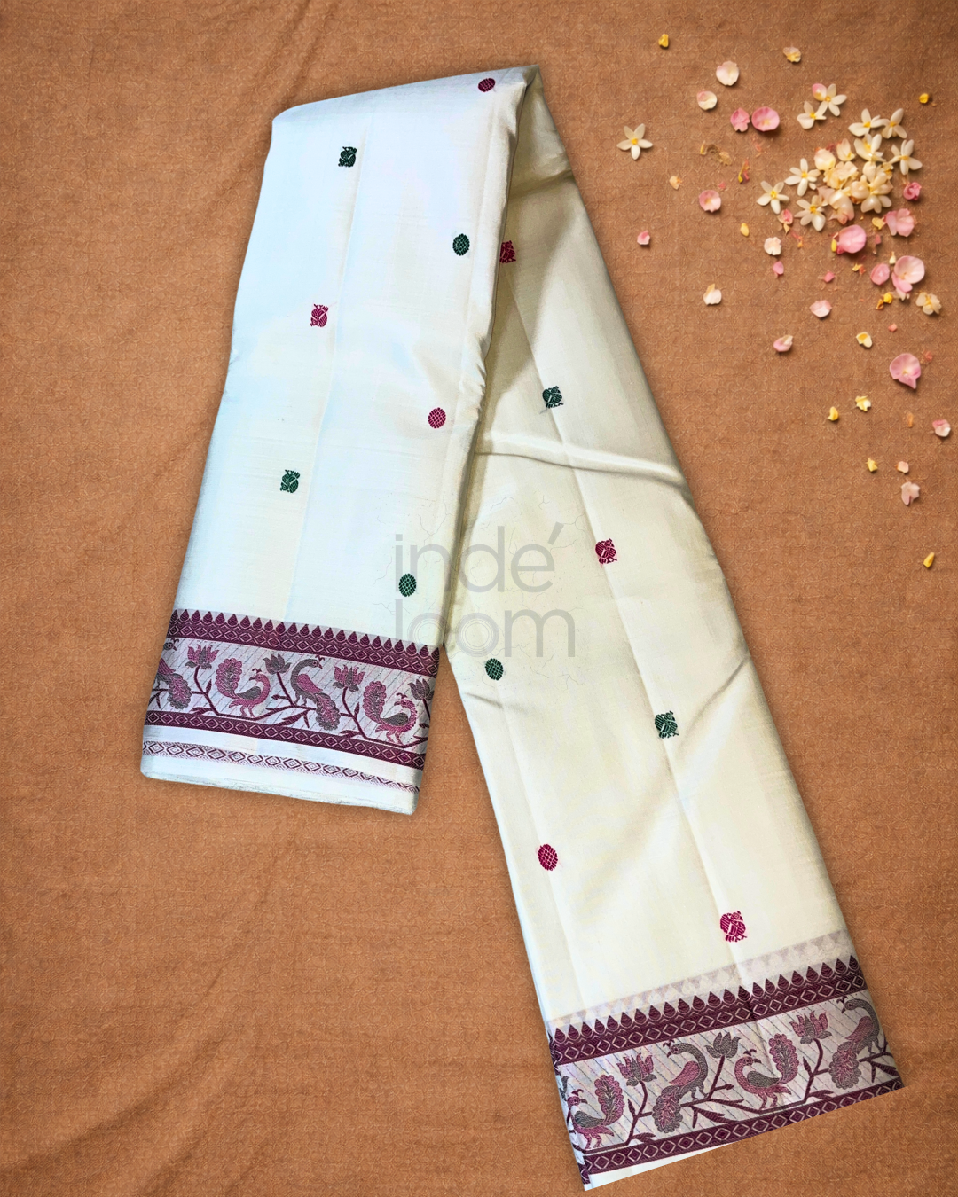 Kanjivaram Saree With Snow White