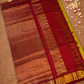 Handloom Korvai Silk Cotton Saree  |  Lime Green