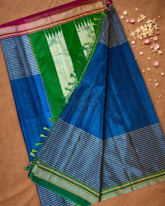 Ilkal Saree in Indigo Blue