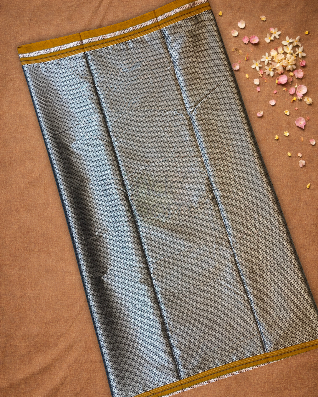 Traditional Ilkal Cotton Silk Viscose Saree  |  Ash Grey